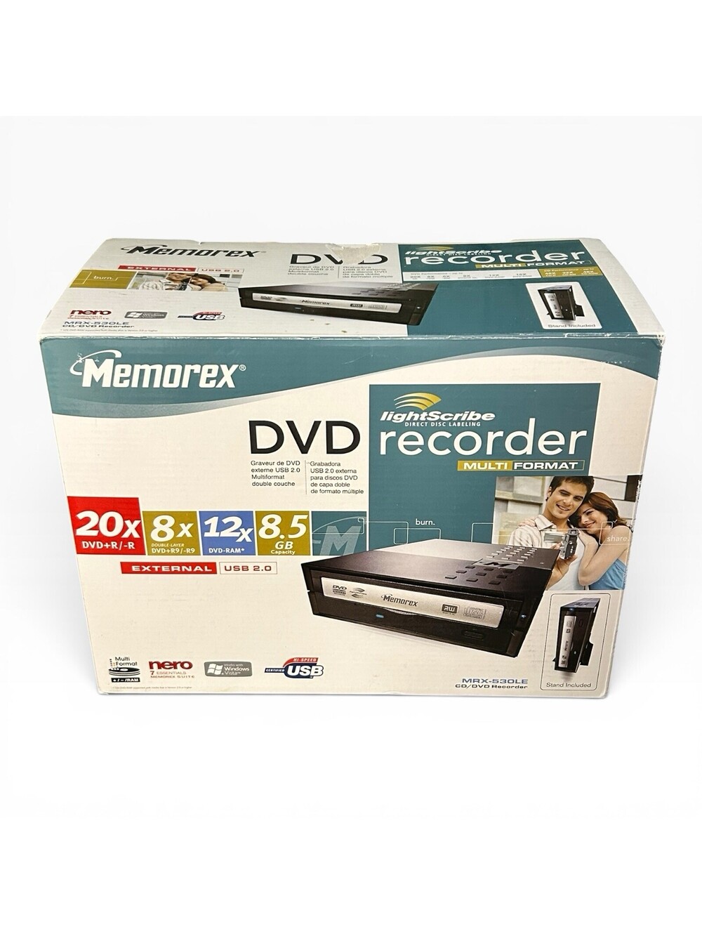 Memorex MRX-530LE External DVD LightScribe DVD Recorder USB Drive